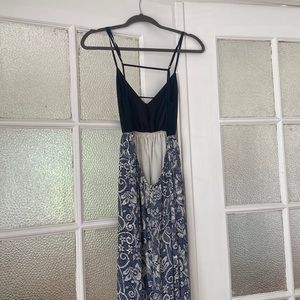 Low back floral maxi